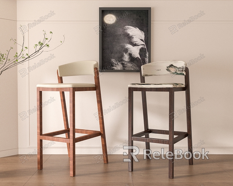 Vintage bar stool combination model