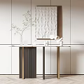 Modern End Desk 3d model
