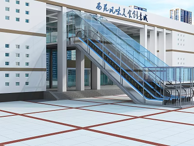 Modern Commercial Building Elevator 3d model