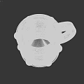 Cartoon Barrel Shaped Mug With Orange Body Gray Metal Rings And Rivets