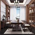 Traditional Chinese Style Living Room Interior Design With Solid Wood Furniture And Classic Art Decorations