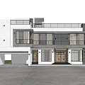 Modern Two Story Detached Villa Exterior With Balcony Garage And Large Windows