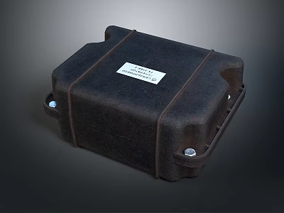 Black Electronic Equipment Enclosure With Hard Plastic Casing For Durable Device Protection 3d model
