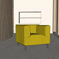 Modern Single Sofa Backrest Sofa Armrest Sofa 3d model