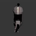 Game And Movie Character Low Poly White Pink Horse With Black Saddle Bridle Leg Armor