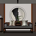 New Chinese-style Lohan Bed 3d model
