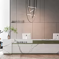 Modern reception desk 3d model