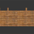 Rustic Wooden Fence Structure With Vertical Planks And Corner Posts