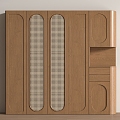 Modern Wardrobe Handle-free Bedroom Wardrobe 3d model