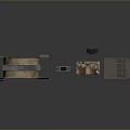 Vintage Industrial Landscape With Ancient Brick Archway Small Mechanical Devices And Gray Backdrop