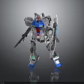 Space Themed Mech Robot For Cosmic Exploration With White Blue Gray Armor And Shield