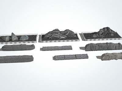 New Chinese style stone rock schist model