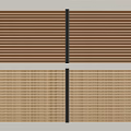 Modern Wooden Fence Panels With Different Brown Patterns And Black Frames 3d model