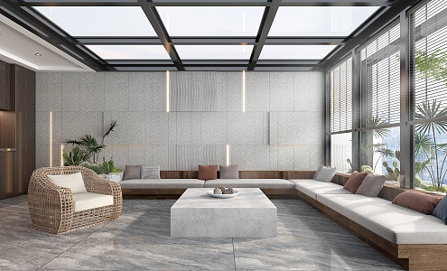 Modern Sun Room 3d model