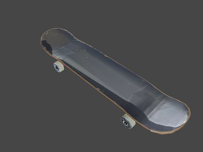 Skateboard As Sports Equipment With Durable Deck And Smooth Wheels 3d model