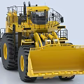 Yellow Heavy Duty Construction Utility Vehicle With Large Bucket And Big Tires