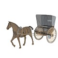 Modern Carriage Landscape Entrance Art Landscape Carriage 3d model