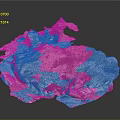 Natural Wood Stone Featuring Various Colors Pink Green Blue And Irregular Surface Texture