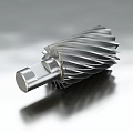 Precision Engineered Metallic Helical Turbine Component With Shiny Surface And Industrial Use