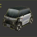Nissan Compact Modern City Car With Two Tone Black White Design And Stylish Wheels
