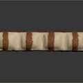 Delicious Long Striped Pastry with Creamy White and Chocolate Brown Layers