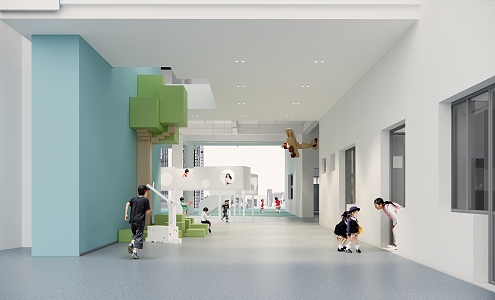 Modern Kindergarten Atrium 3d model