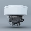White Dome Projection Monitoring Camera With Transparent Cover And Black Internal Structure