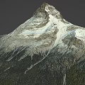 mountain peak terrain of snow mountain range 3d model