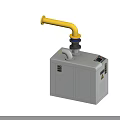 Industrial Equipment With White Body Yellow Curved Pipe And Display Screen