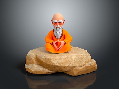 monk, old monk, monk, monk, monk, monk, Taoist priest, ancient man, ancient man, ancient figure model