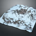 Snow Covered Mountain Themed Garden Landscape Design Featuring 3D Textured Rock Surfaces