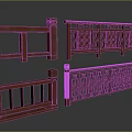 Traditional Wooden Railings With Intricate Carvings And Various Designs