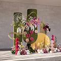 984LP Nanyang wind small scenery design wedding sketch master and design material effect diagram with production documents 3d model
