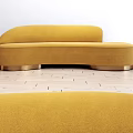 Modern Multiplayer Sofa Fabric Double Sofa 3d model