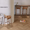 Modern Bar Stools In Different Styles With Wooden And Metal Elements For Home Bar