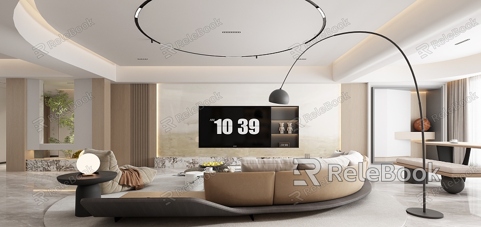 Large Flat Floor Living Room Living Room Light Luxury Large Flat Floor Living Room model