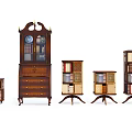 Traditional Wooden Bookcase Collection With Drawers Multiple Shelves And Various Sizes