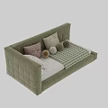 Cozy Kids Bed With Soft Pillows And Multiple Color Options For Bedroom
