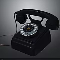 Vintage Rotary Dial Telephone Classic Electronic Appliance With Retro Black Design