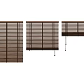 Natural Wood Venetian Blinds With Adjustable Slats And Classic Design For Home Windows