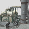 pipeline industrial pipeline industrial tank industrial equipment gas pipeline 3d model