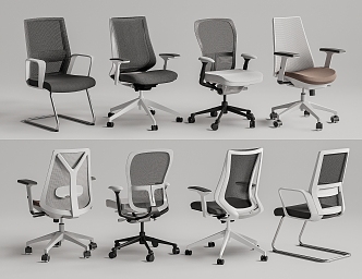 Modern Office Chair Computer Chair Rotating Chair Mesh Chair 3d model