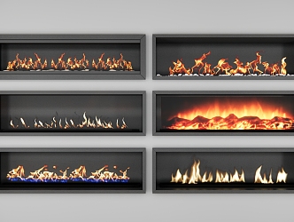 Modern Fireplace 3d model