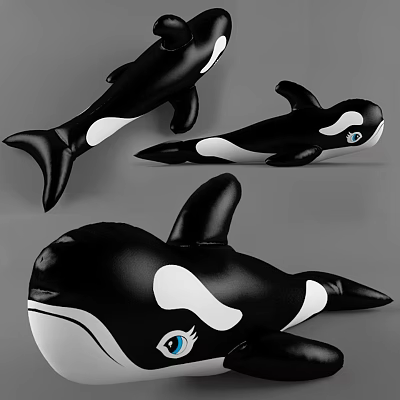 inflatable killer whale 3d model