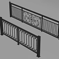 Ornate Black Metal Railings With Intricate Patterns For Balcony And Staircase