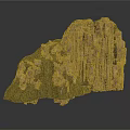 Natural Rock Formation With Moss Covered Surface And Textured Details