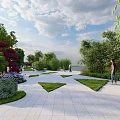 Scenic Lakeside Park with Lush Green Landscape Walking Trails and Natural Scenery