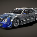 Mercedes 2006 DTM Race Car With Blue Silver Livery Original Teile Rear Wing Alloy Wheels