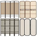 Rattan Screen Modern Middle Ancient Screen 3d model