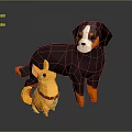 Low Poly 3D Character and Creature Design with Dog and Fox Models 3d model